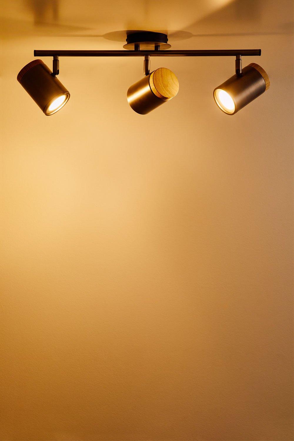 Sklum Candeeiro De Teto Com 3 Pontos De Luz Amaranto