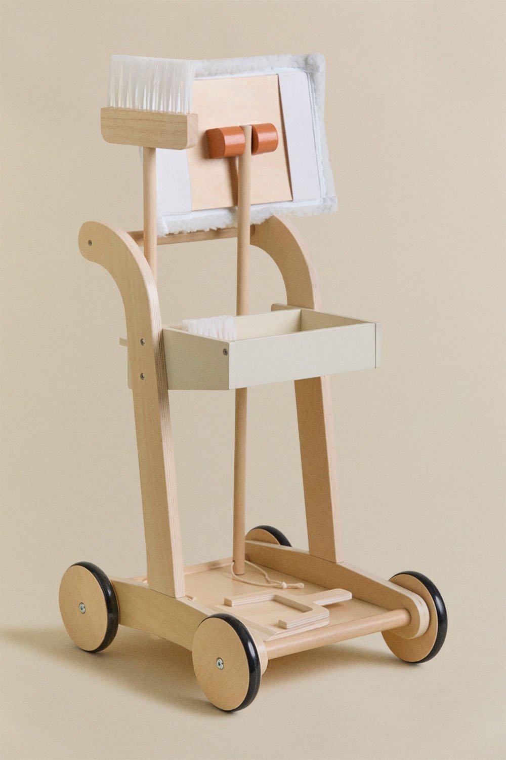 Sklum Carrello Per La Pulizia In Legno Per Bambini Ashley