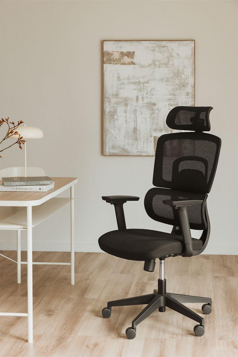 sklum Chaise de bureau avec roulettes et accoudoirs Vignes