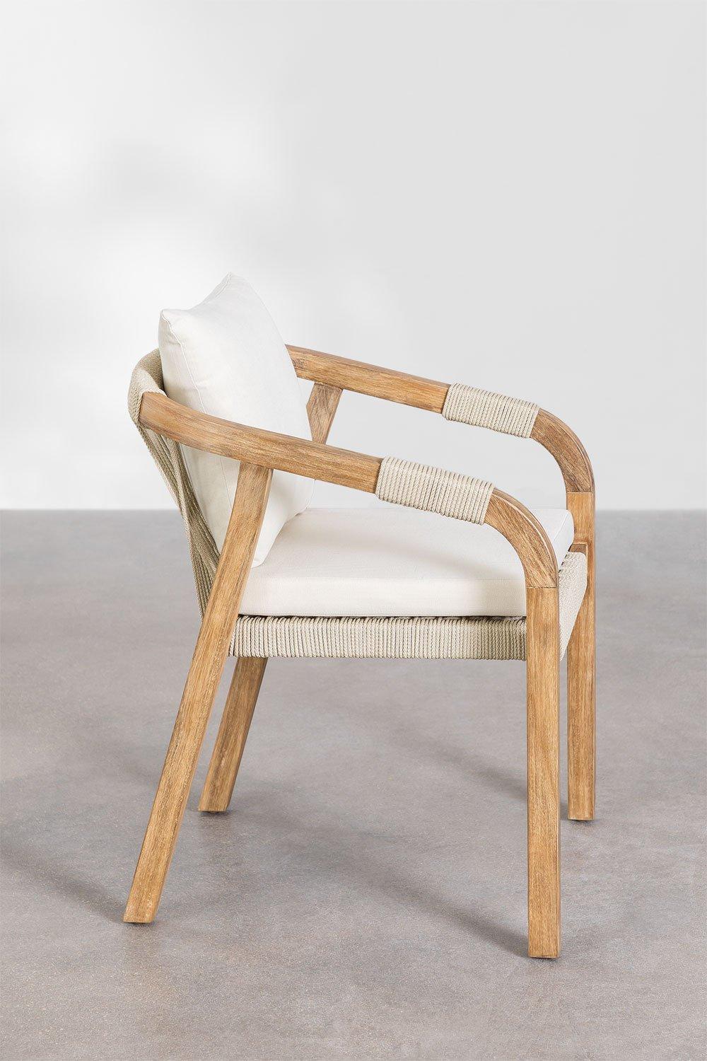 Sklum Chaise De Jardin Avec Accoudoirs En Bois D'Acacia Dubaï
