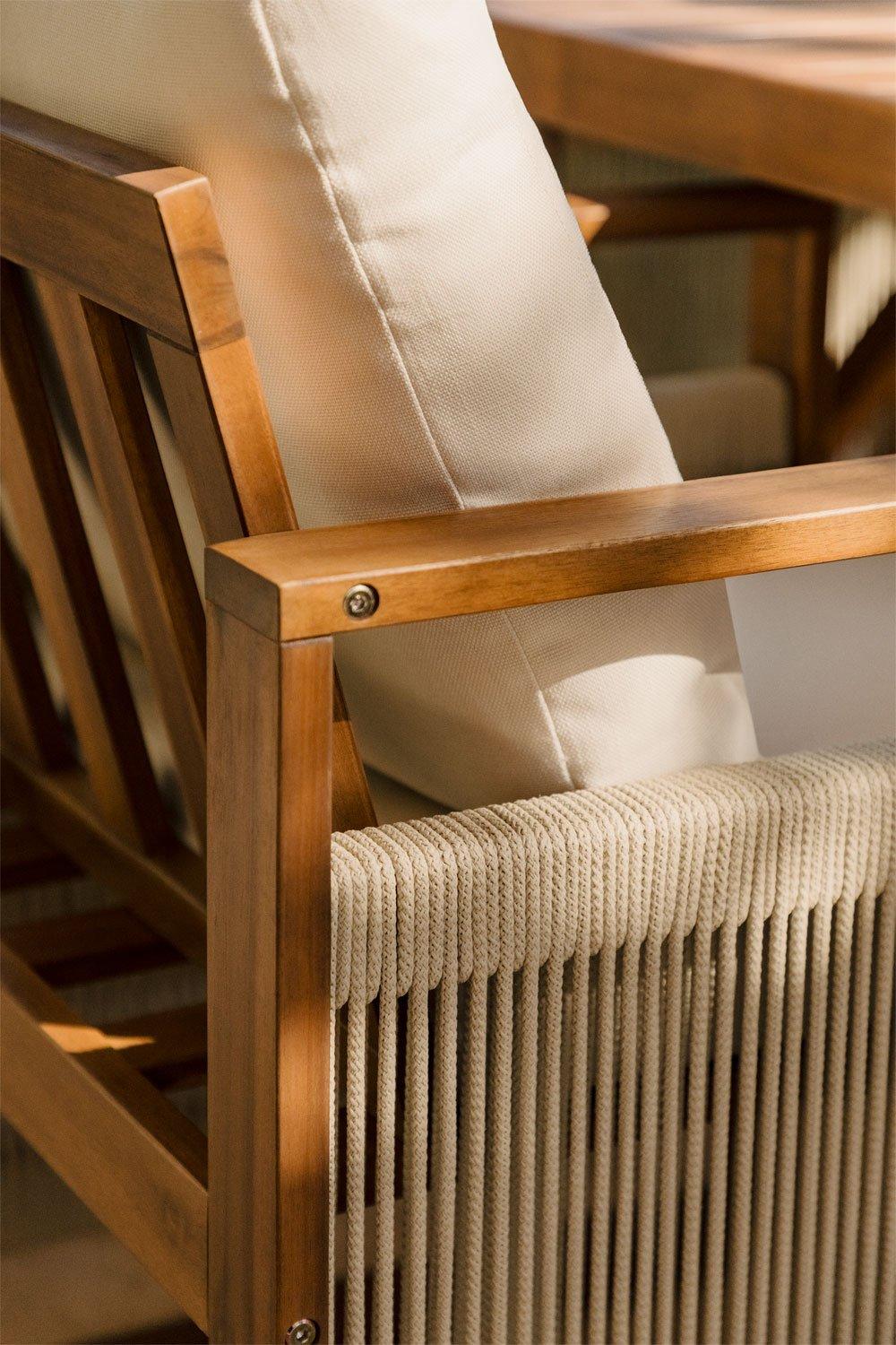 Sklum Chaise De Jardin Avec Accoudoirs En Bois D'acacia Nayely