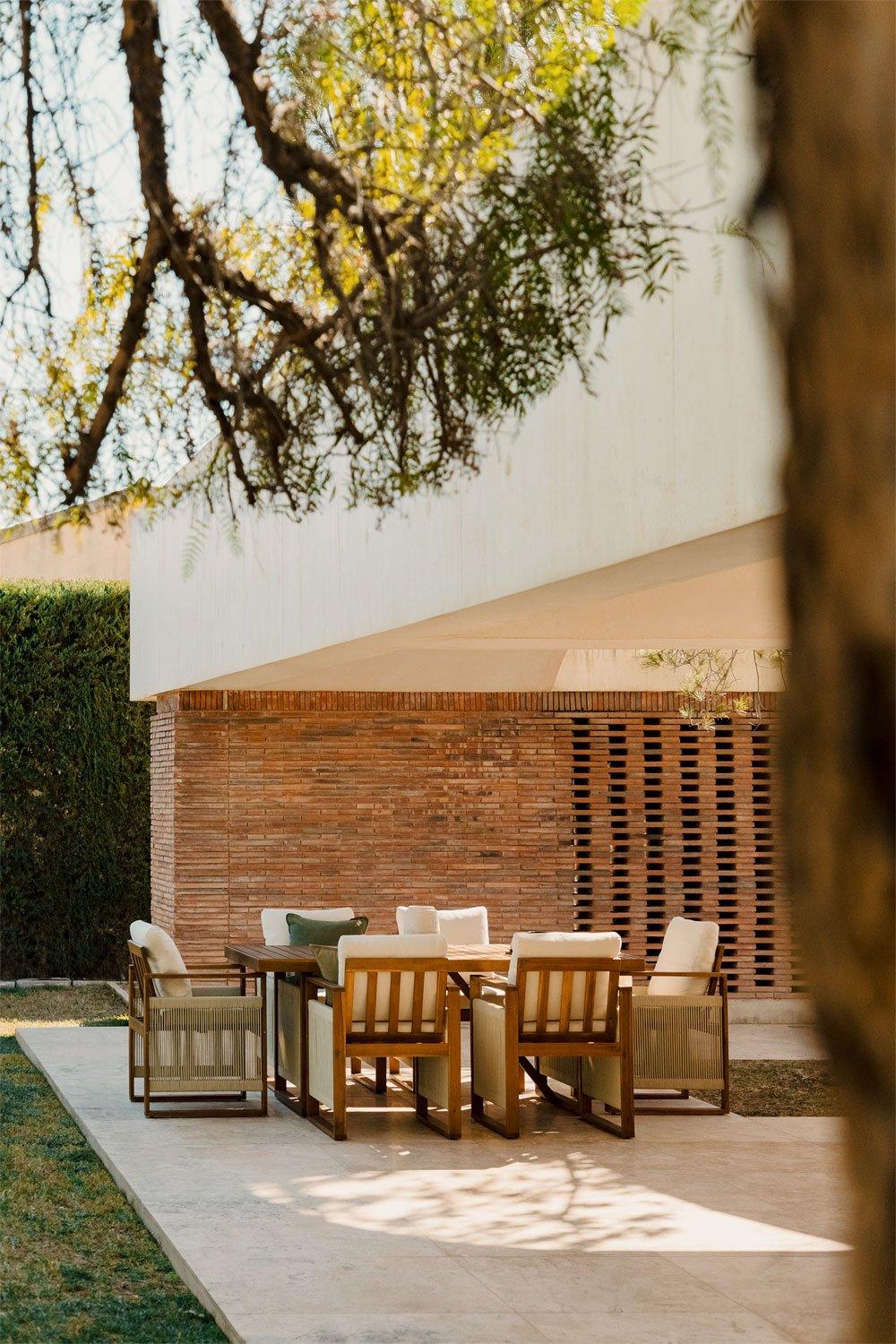 Sklum Chaise De Jardin Avec Accoudoirs En Bois D'acacia Nayely