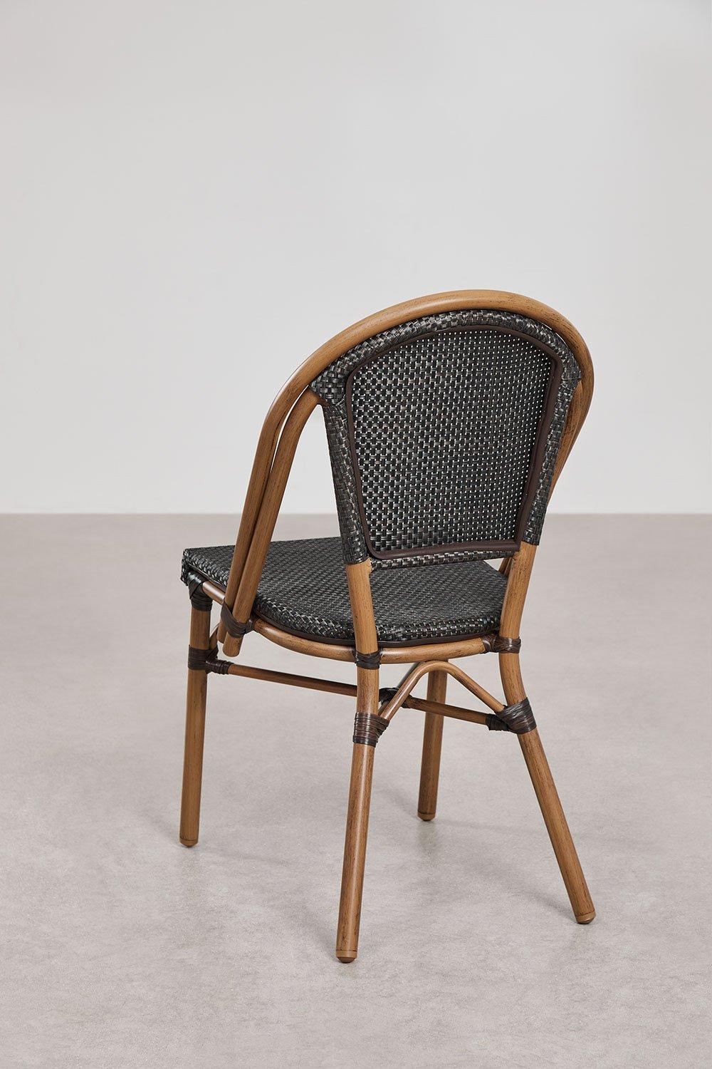 Sklum Chaise De Jardin Empilable Classique Brielle Bistro En Textilène Et Aluminium