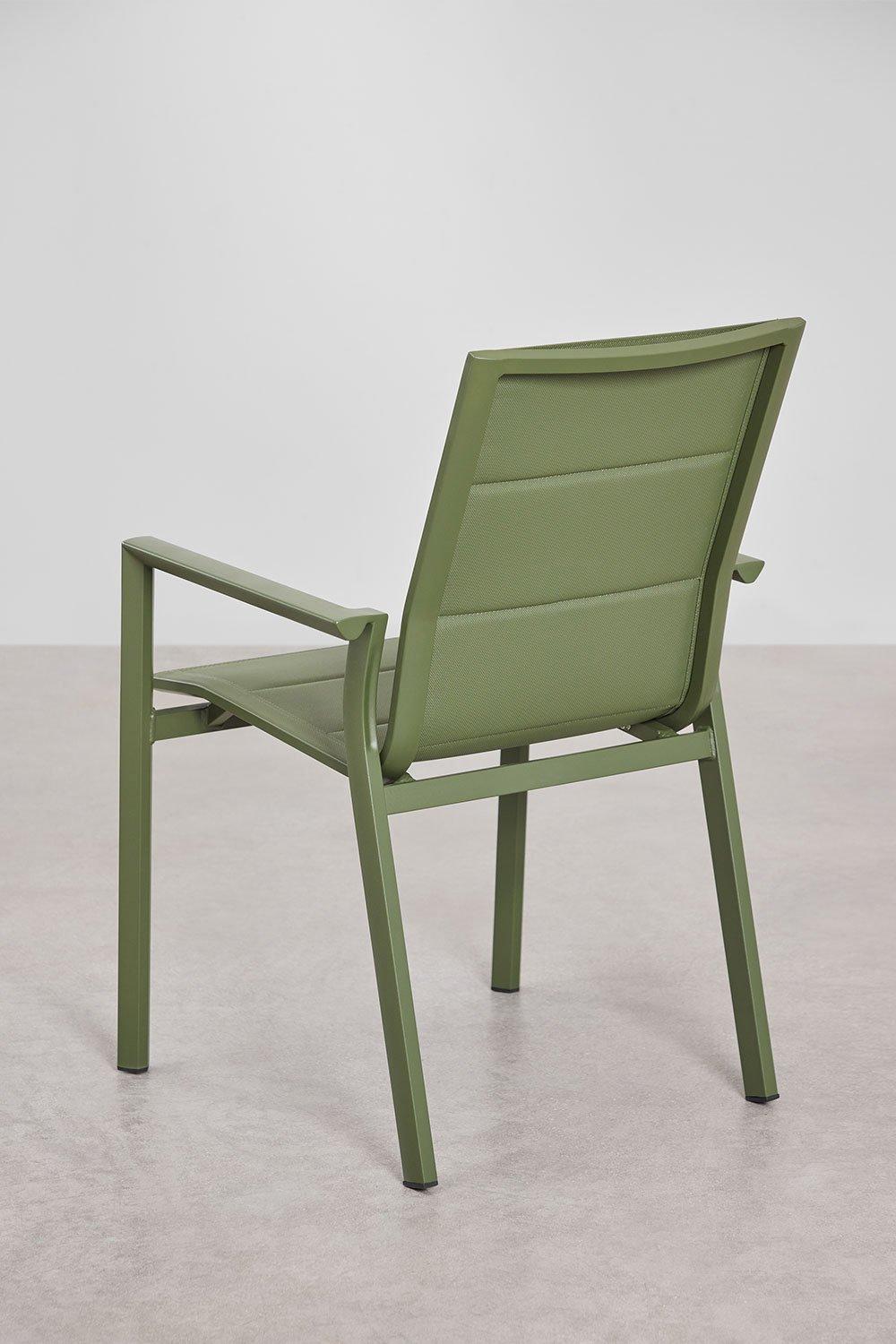 Sklum Chaise De Jardin Empilable Karena Avec Accoudoirs En Aluminium