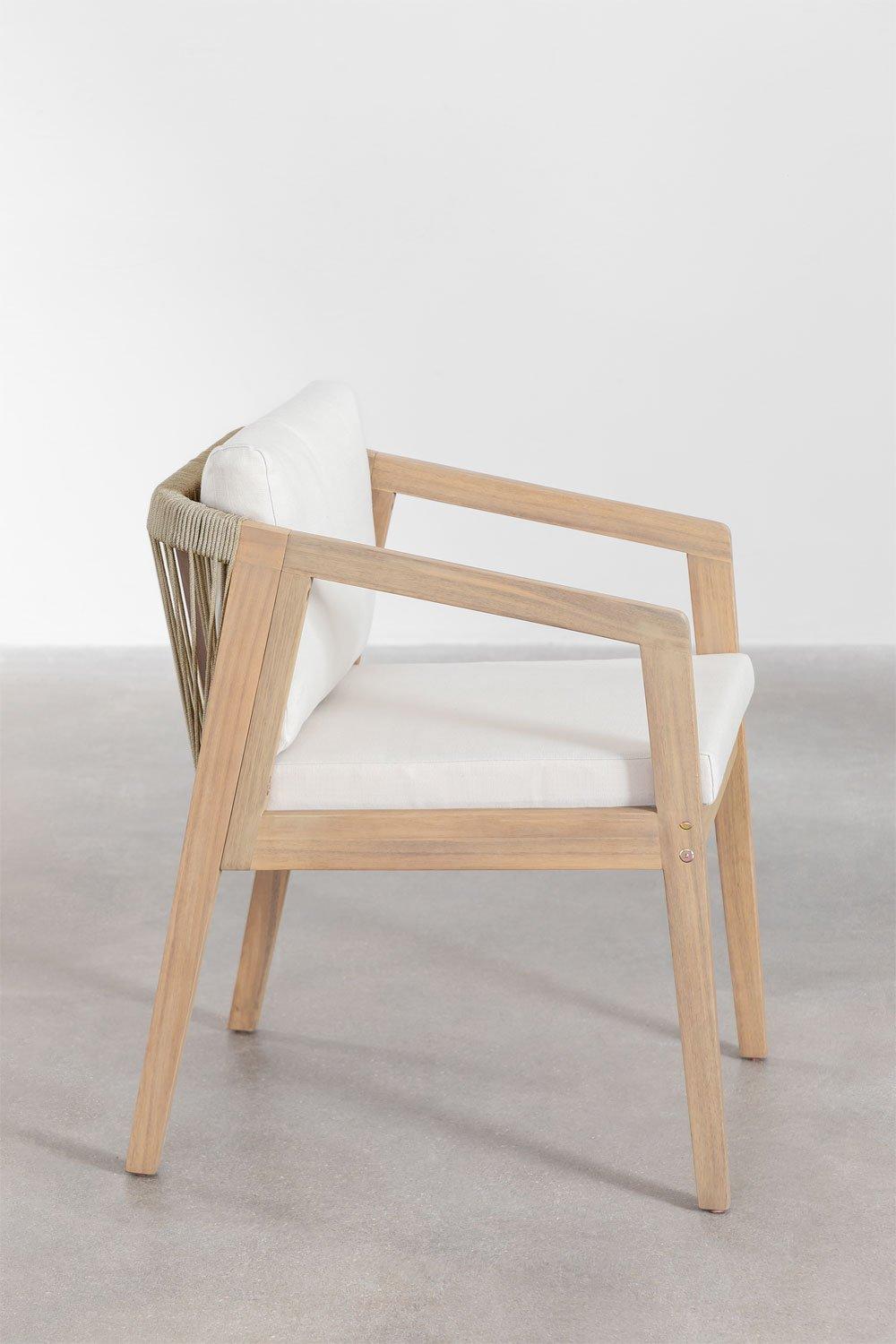 Sklum Chaise De Jardin Kaela En Bois D'acacia Et Corde Tressée