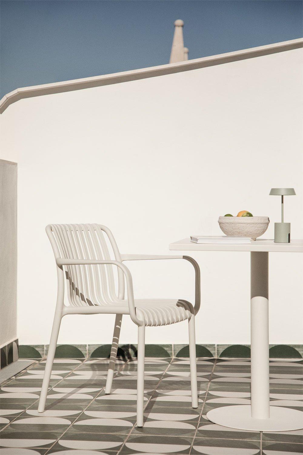 sklum Chaise de jardin Wendell en polypropylène avec accoudoirs