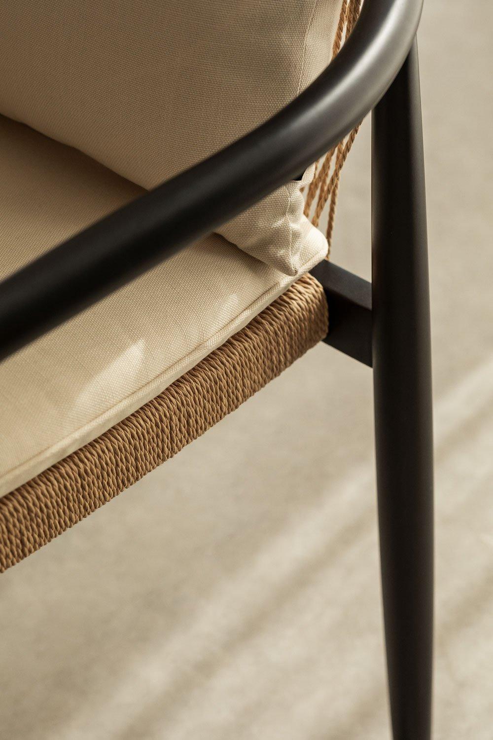 Sklum Chaise De Salle à Manger Avec Accoudoirs En Bois D'acacia Giulia