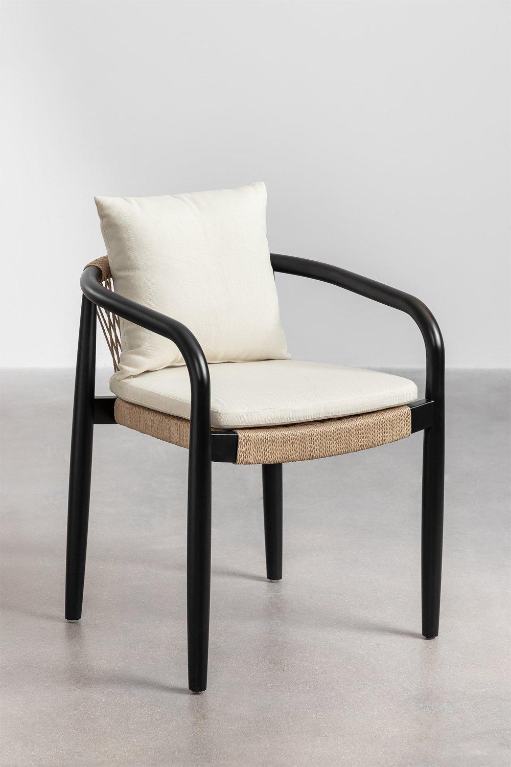 Sklum Chaise De Salle à Manger Avec Accoudoirs En Bois D'acacia Giulia