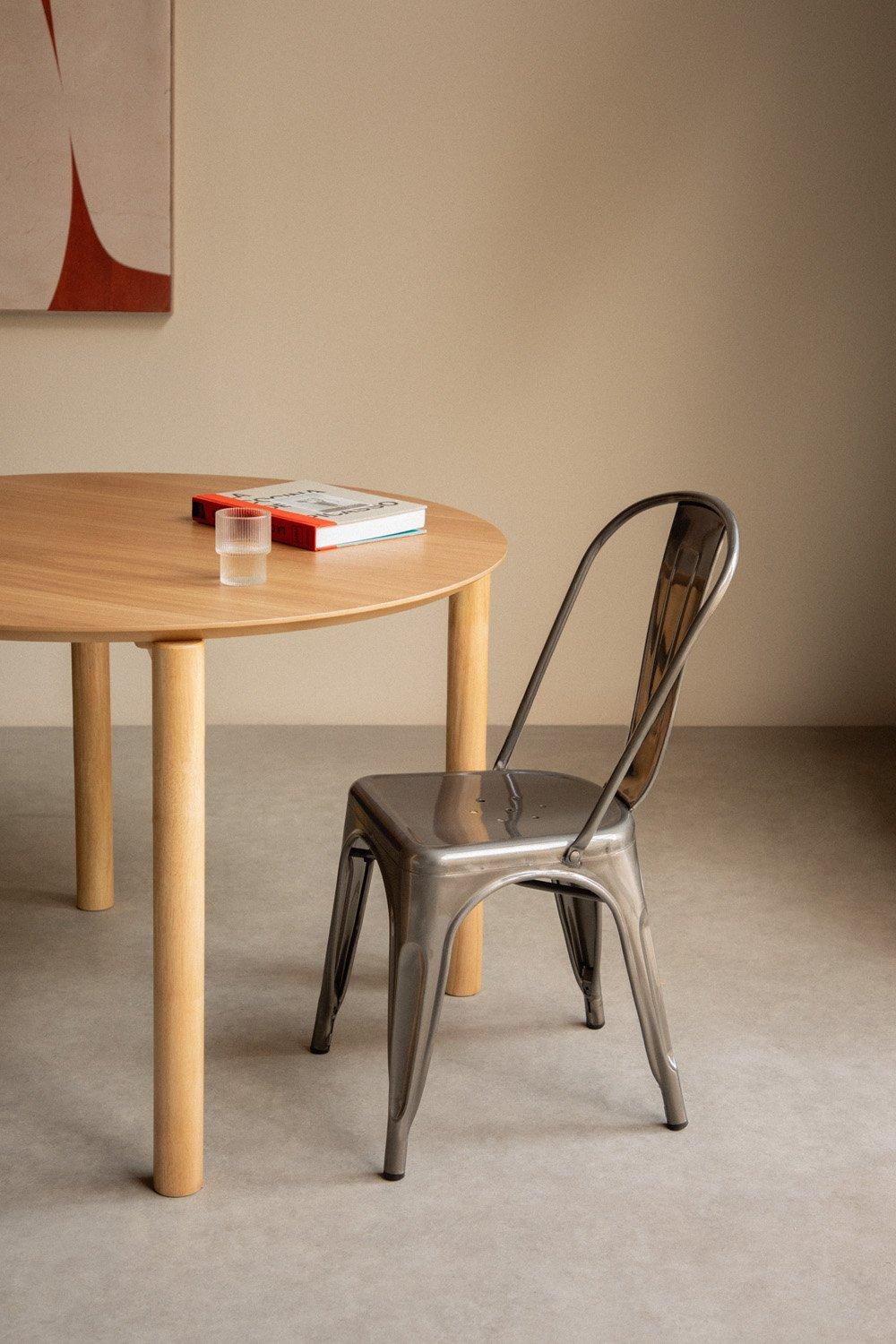sklum Chaise de salle à manger empilable brossée Lix