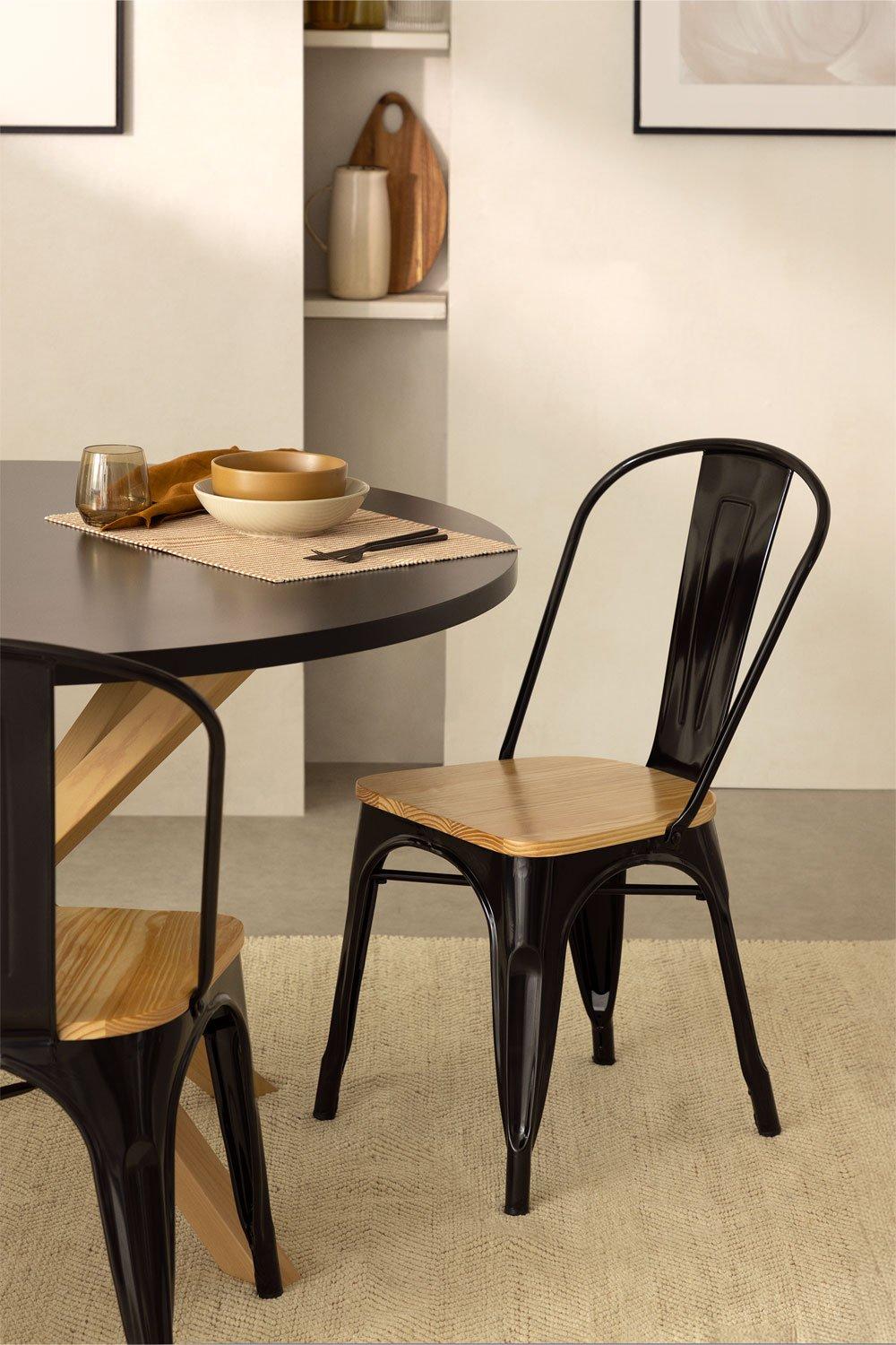 sklum Chaise de salle à manger empilable Lix Madera