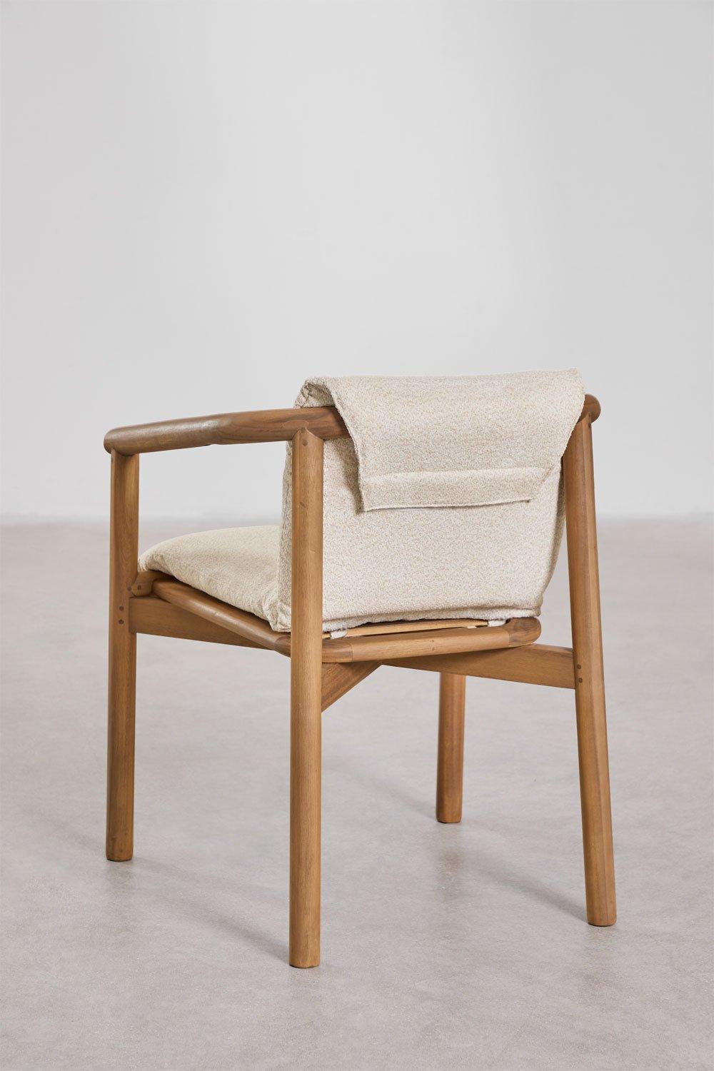 Sklum Chaise De Salle à Manger En Bois D'acacia Elmina Avec Accoudoirs