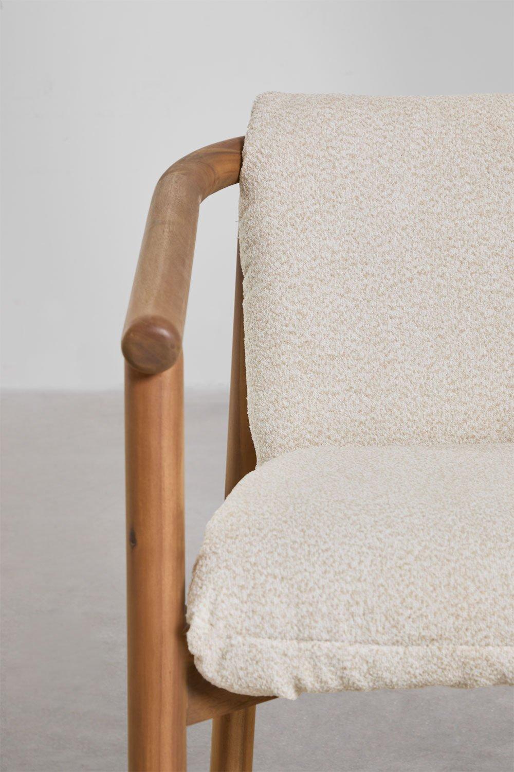 Sklum Chaise De Salle à Manger En Bois D'acacia Elmina Avec Accoudoirs