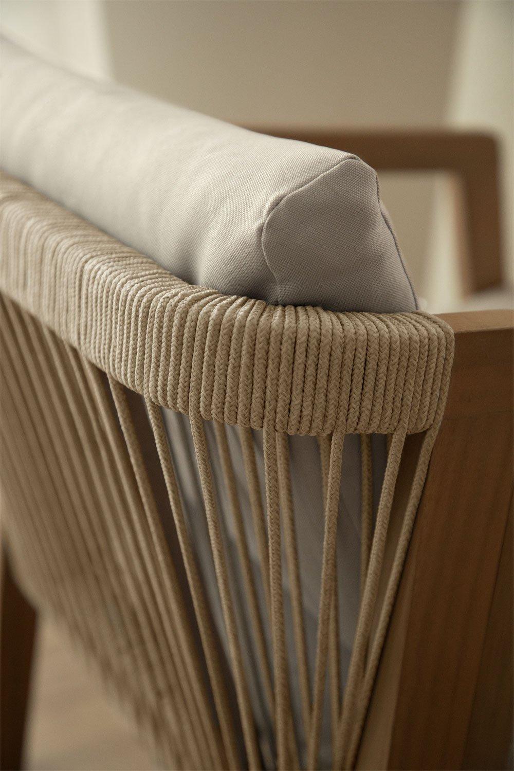 Sklum Chaise De Salle à Manger En Bois D'acacia Et Corde Tressée Kaela