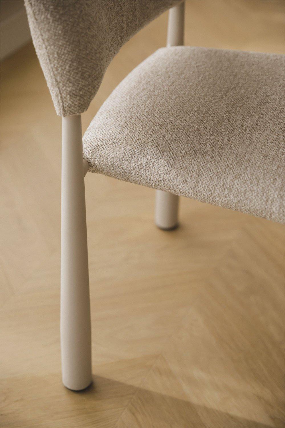 Sklum Chaise De Salle à Manger En Tissu Bouclé Nagore