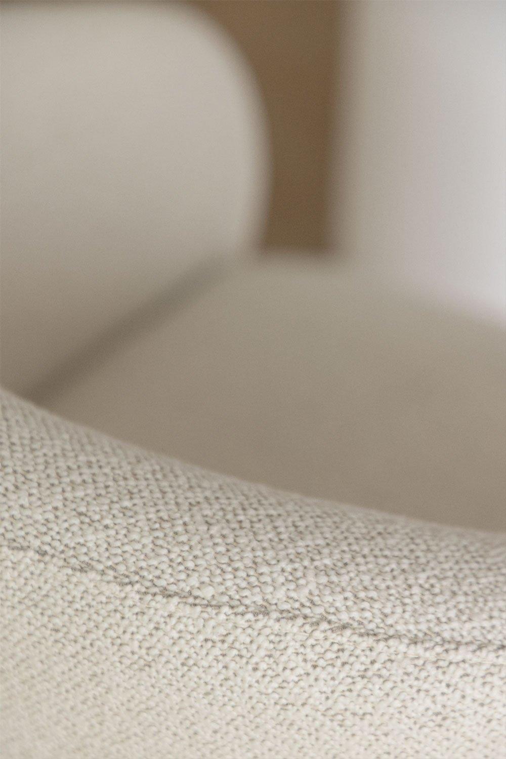 Sklum Chaise De Salle à Manger Pivotante Avec Accoudoirs En Tissu Bouclé Flavian