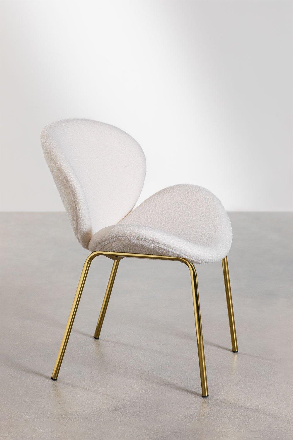 Sklum Chaise De Salle à Manger Rembourrée De Chenille Fior