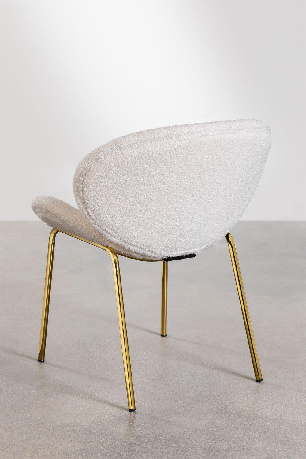 Sklum Chaise De Salle à Manger Rembourrée De Chenille Fior