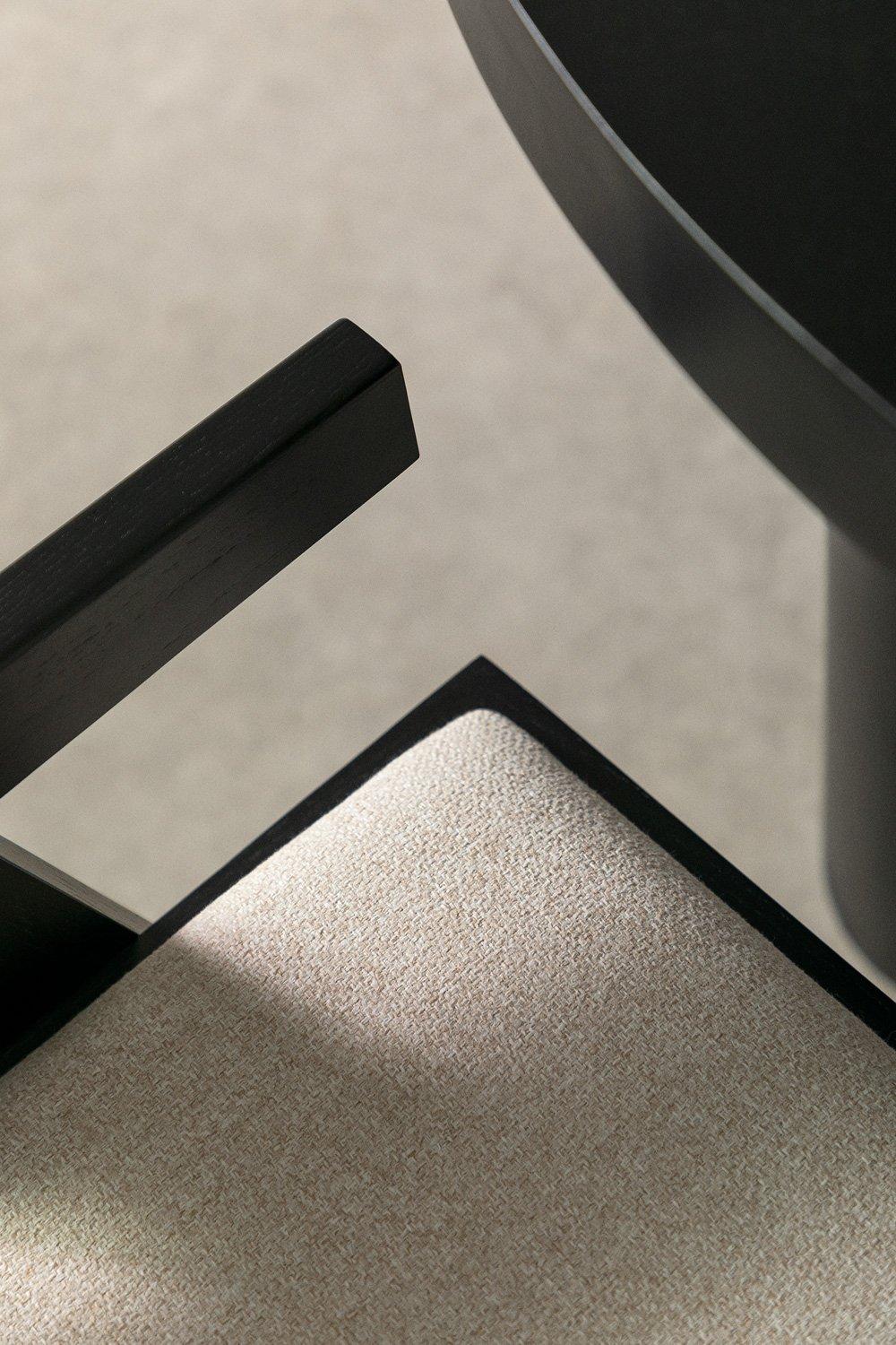 Sklum Chaise De Salle à Manger Rembourrée En Bois De Frêne Avec Accoudoirs Lali