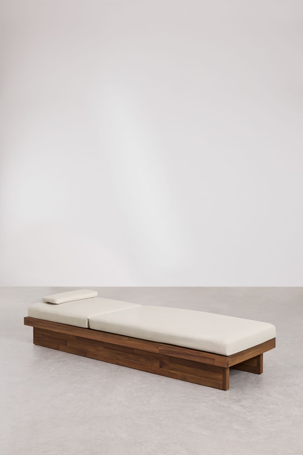 Sklum Chaise Longue Inclinable Dailin En Bois D'acacia
