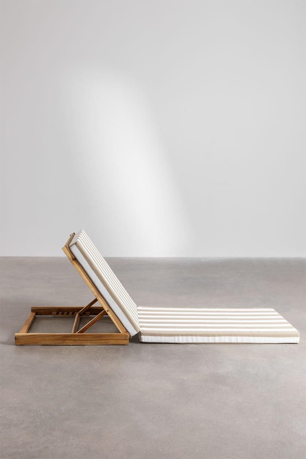 Sklum Chaise Longue Inclinable Idaira En Bois D'acacia