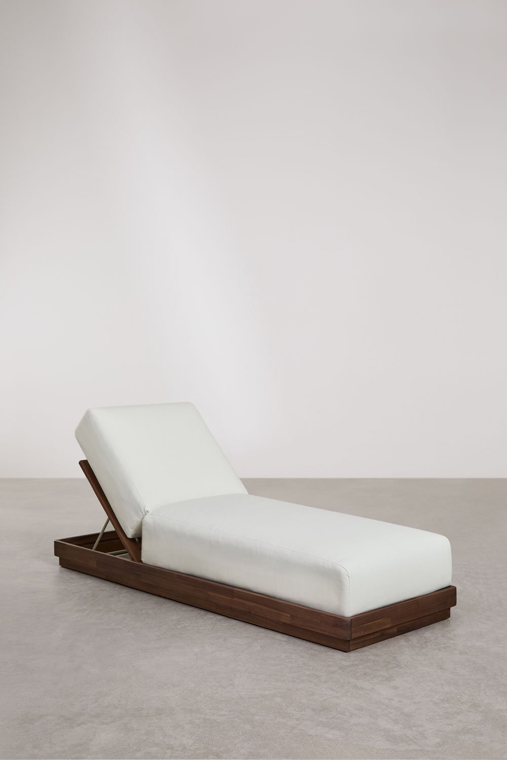 Sklum Chaise Longue Inclinable Lecia En Bois D'acacia