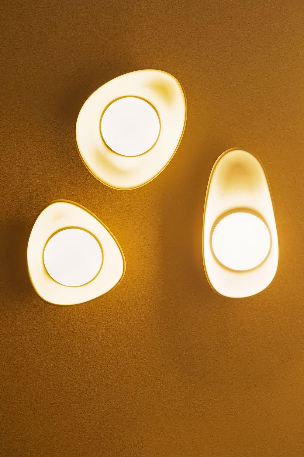 Sklum Conjunto De 3 Apliques De Pared LED En Yeso Givert