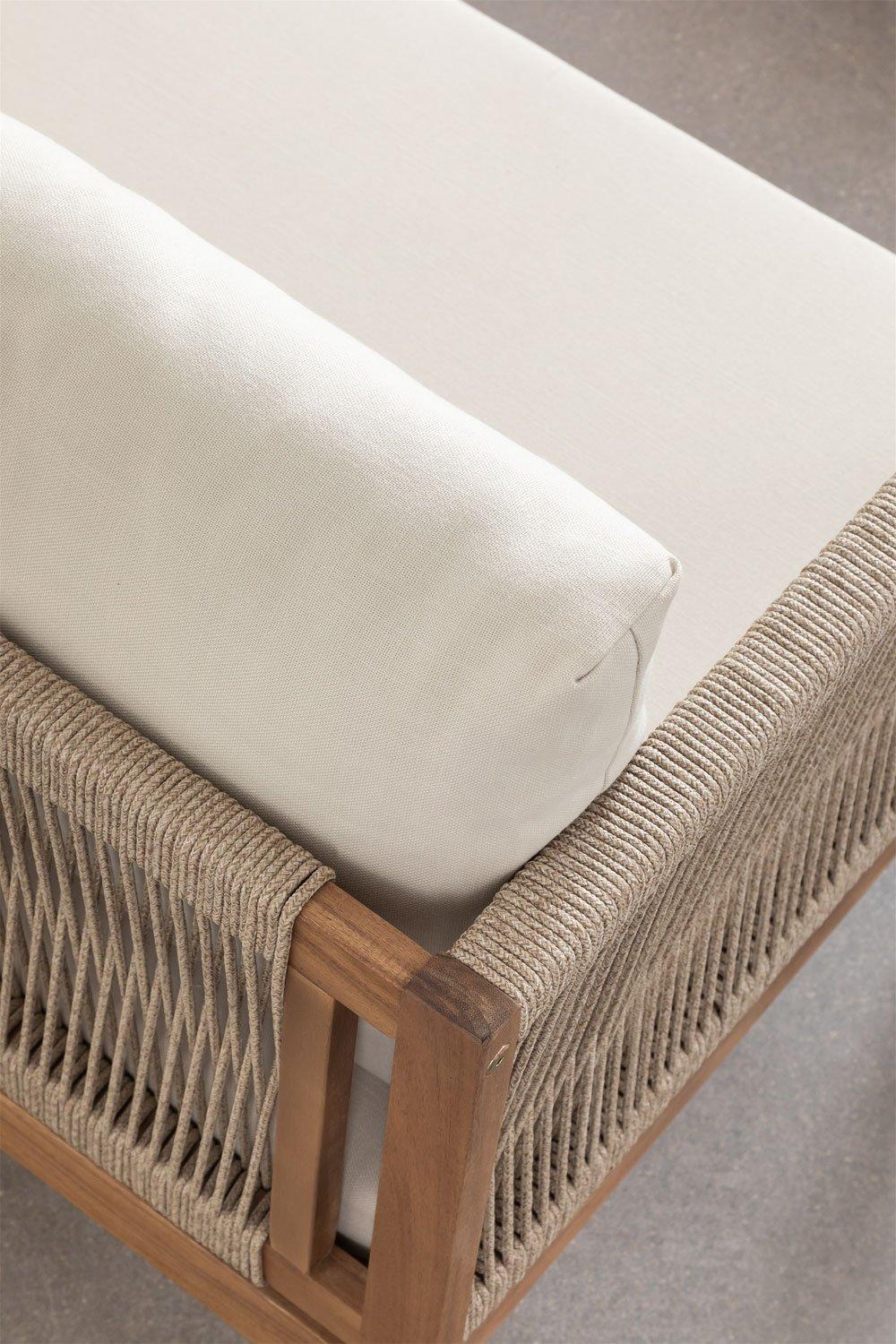 Sklum Conjunto De Jardín Con Sofá Modular De 2 Piezas Con Reposabrazos Y Sillón En Madera De Acacia Branson