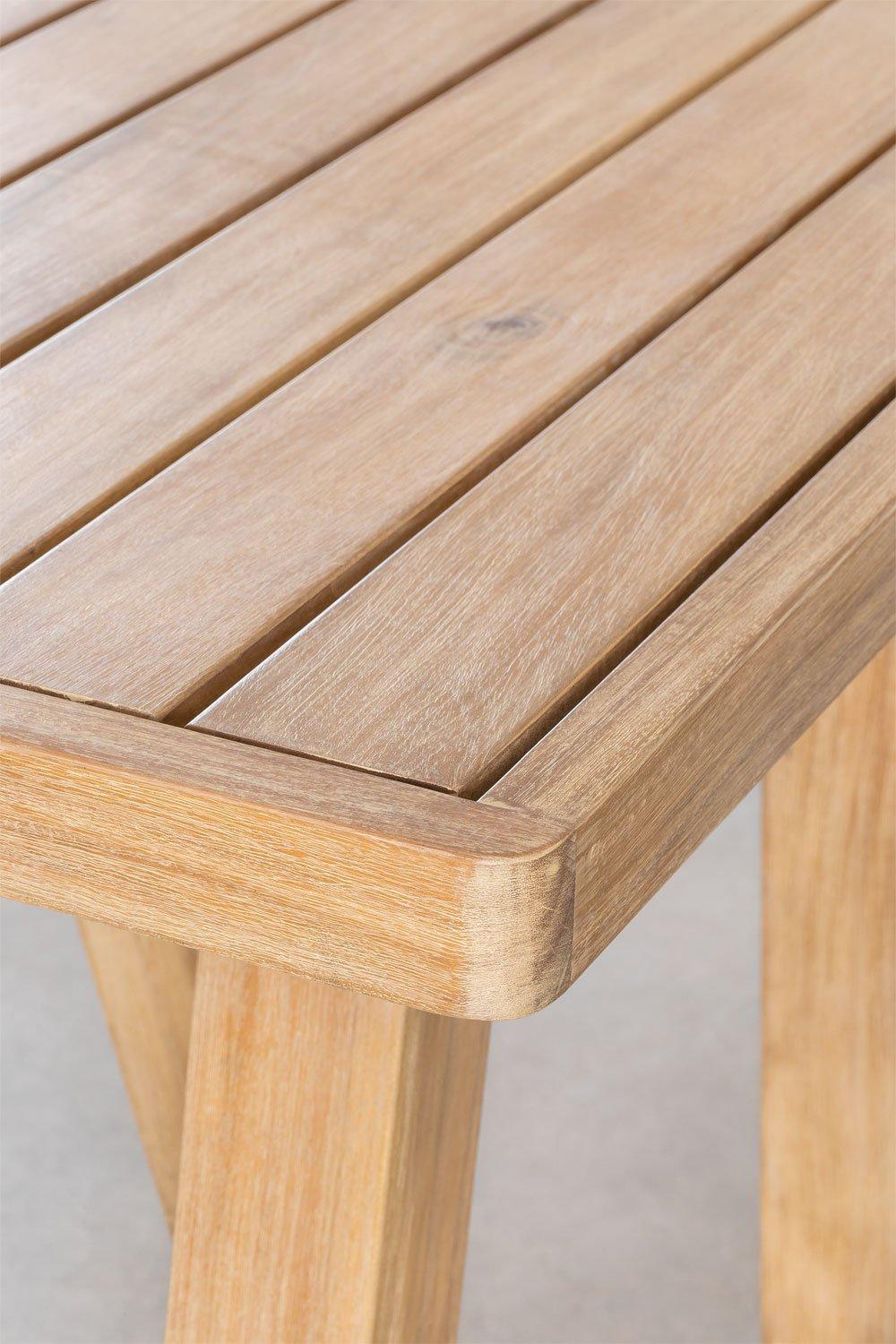 Sklum Conjunto De Mesa Retangular (260x100 Cm) E 10 Cadeiras De Jantar Em Madeira De Acácia Dubai