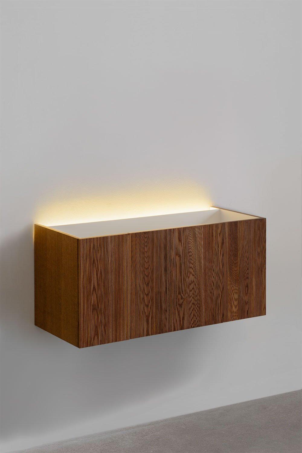 Sklum Conjunto De Mueble De Baño En Madera Con Lavabo Integrado Fiore