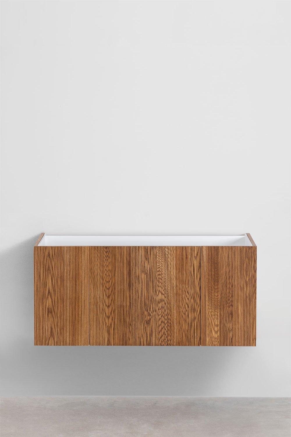 Sklum Conjunto De Mueble De Baño En Madera Con Lavabo Integrado Fiore