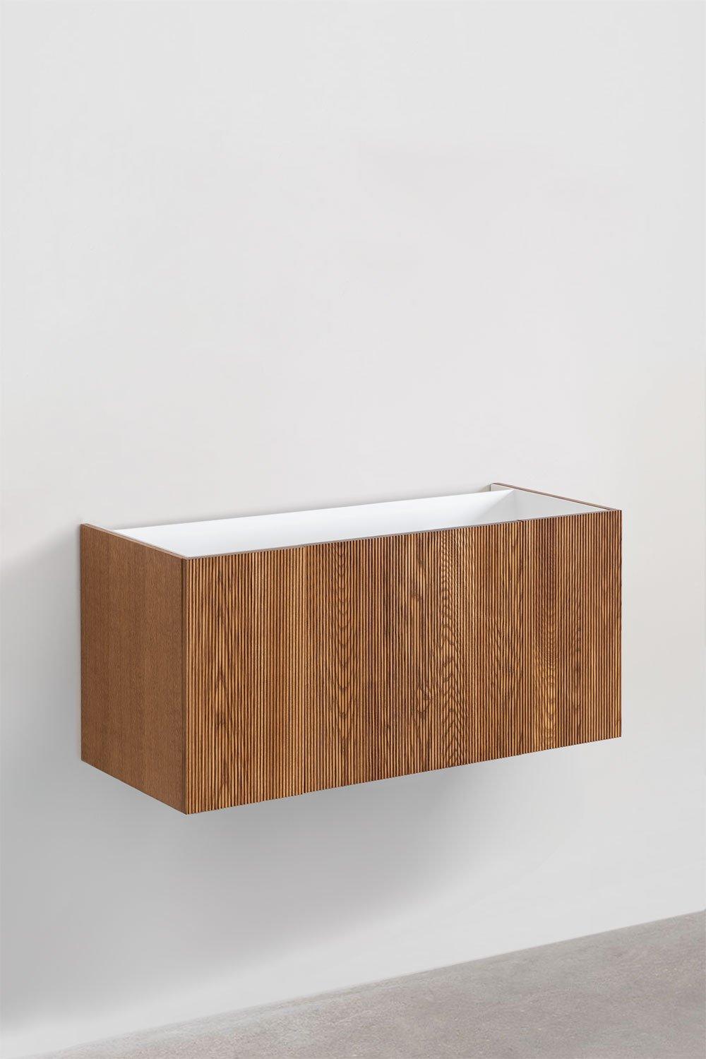 sklum Conjunto de mueble de baño en madera con lavabo integrado Fiore