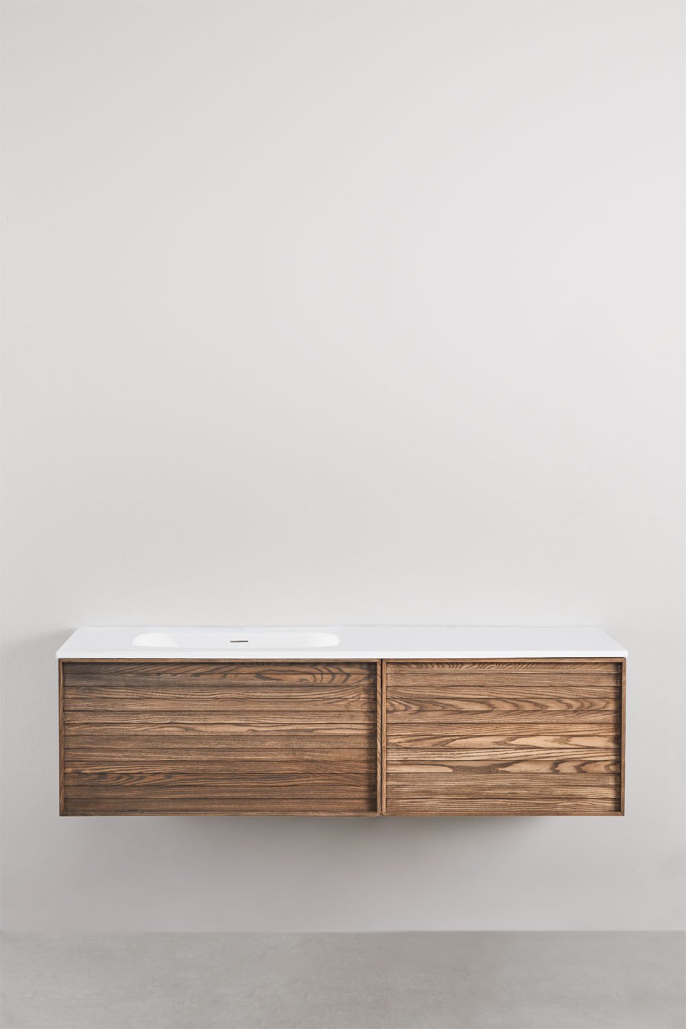 sklum Conjunto de mueble de baño en madera con lavabo integrado Solea