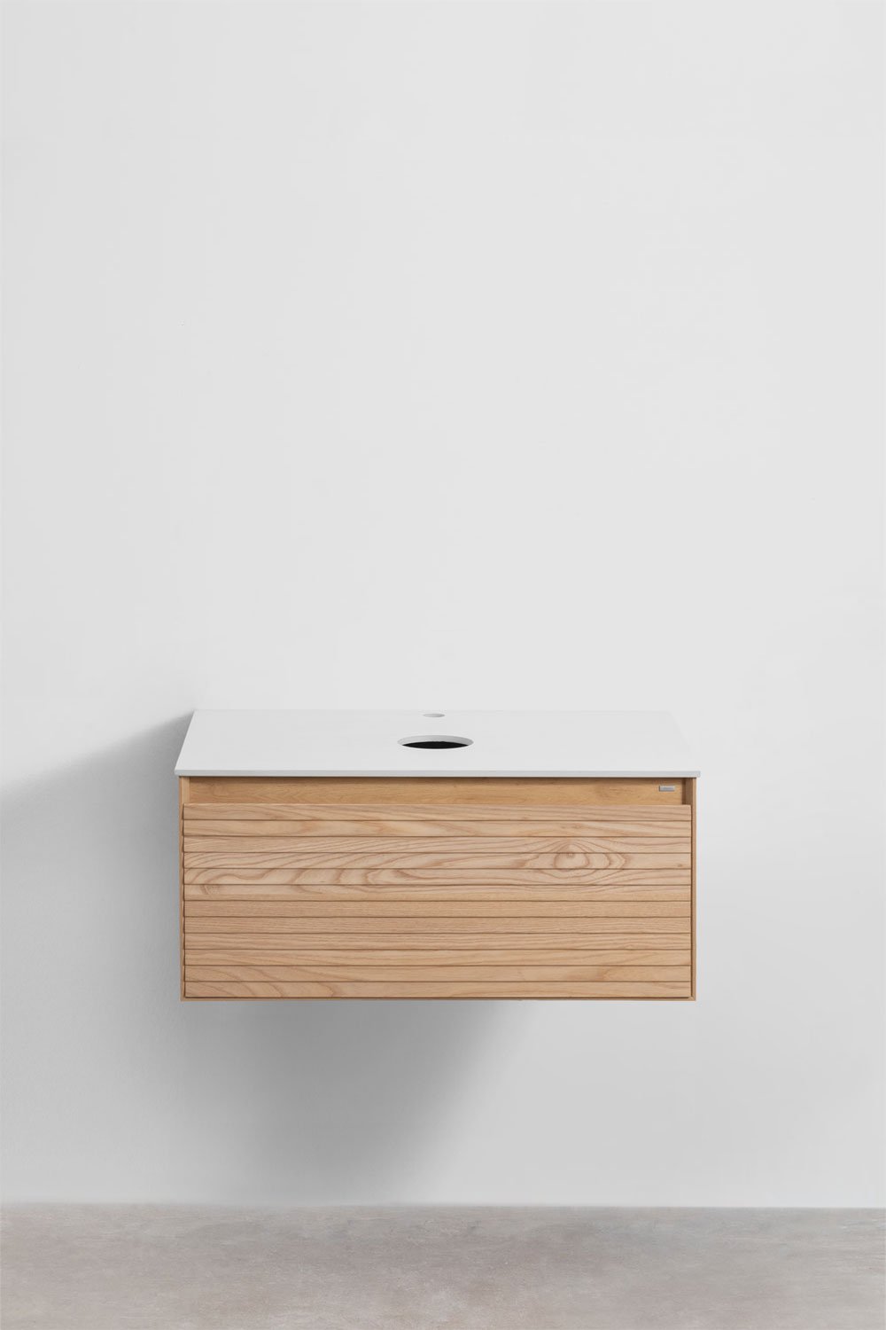 sklum Conjunto de Mueble de Baño en Madera de Fresno Tedrik