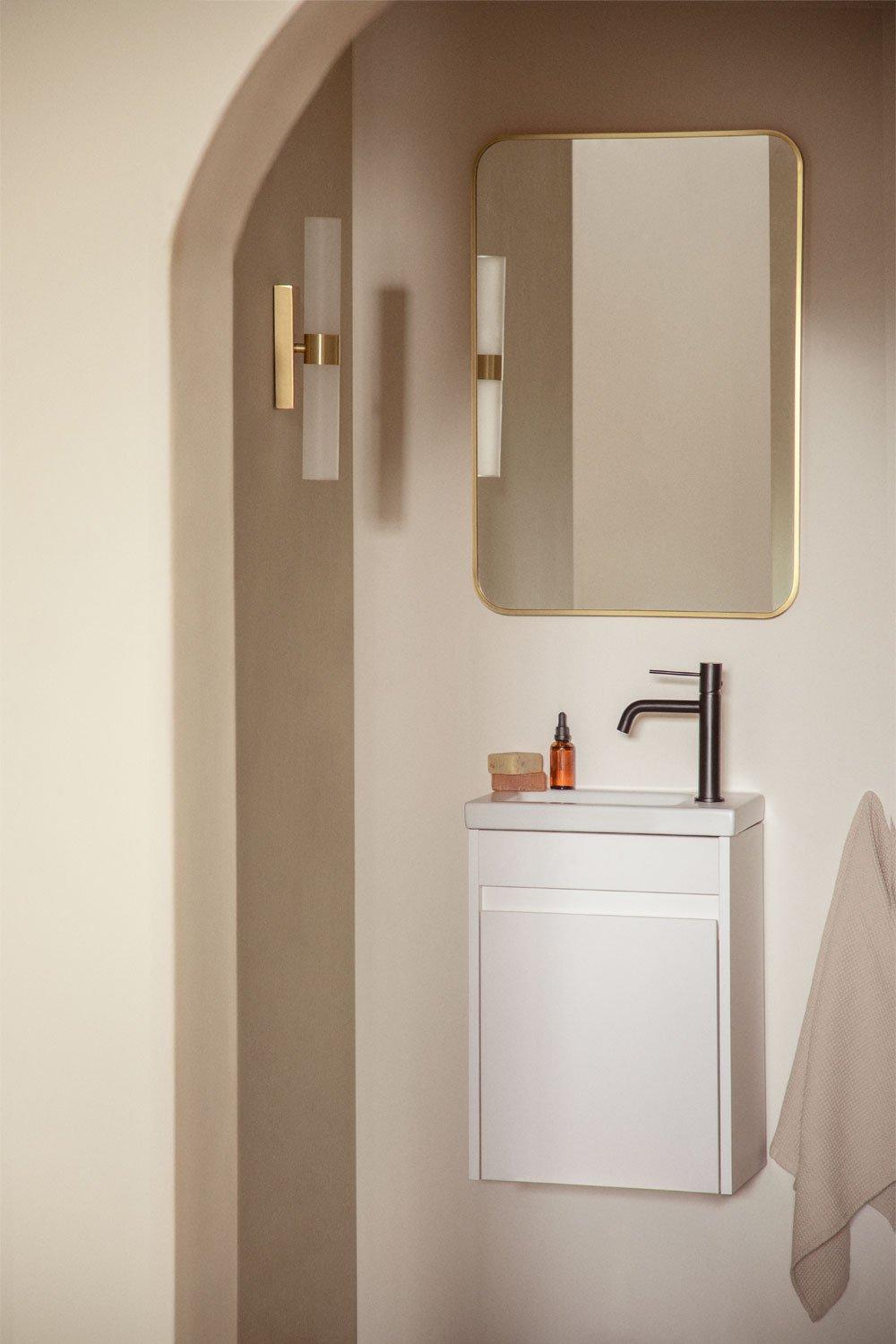 Sklum Conjunto De Mueble De Baño Madera Con Lavabo Integrado Narek