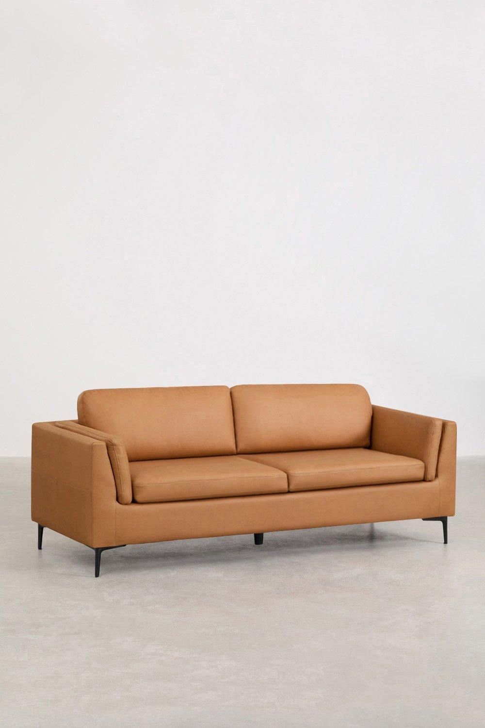 Sklum Conjunto De Salón Con Sofá De 2 Plazas Y 2 Sillones En Polipiel Soren