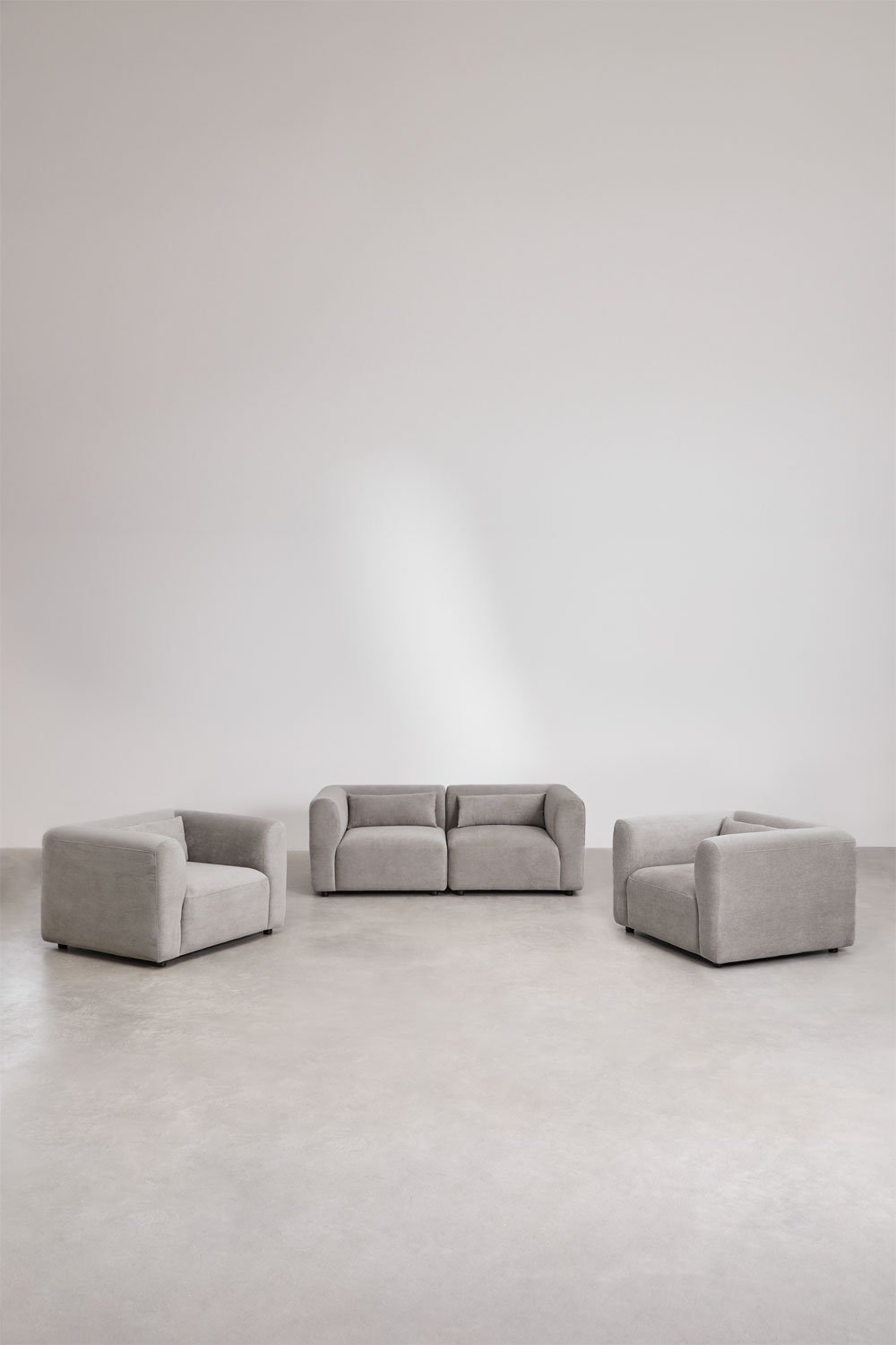 sklum Conjunto de salón con sofá modular de 2 piezas y 2 sillones Fogler