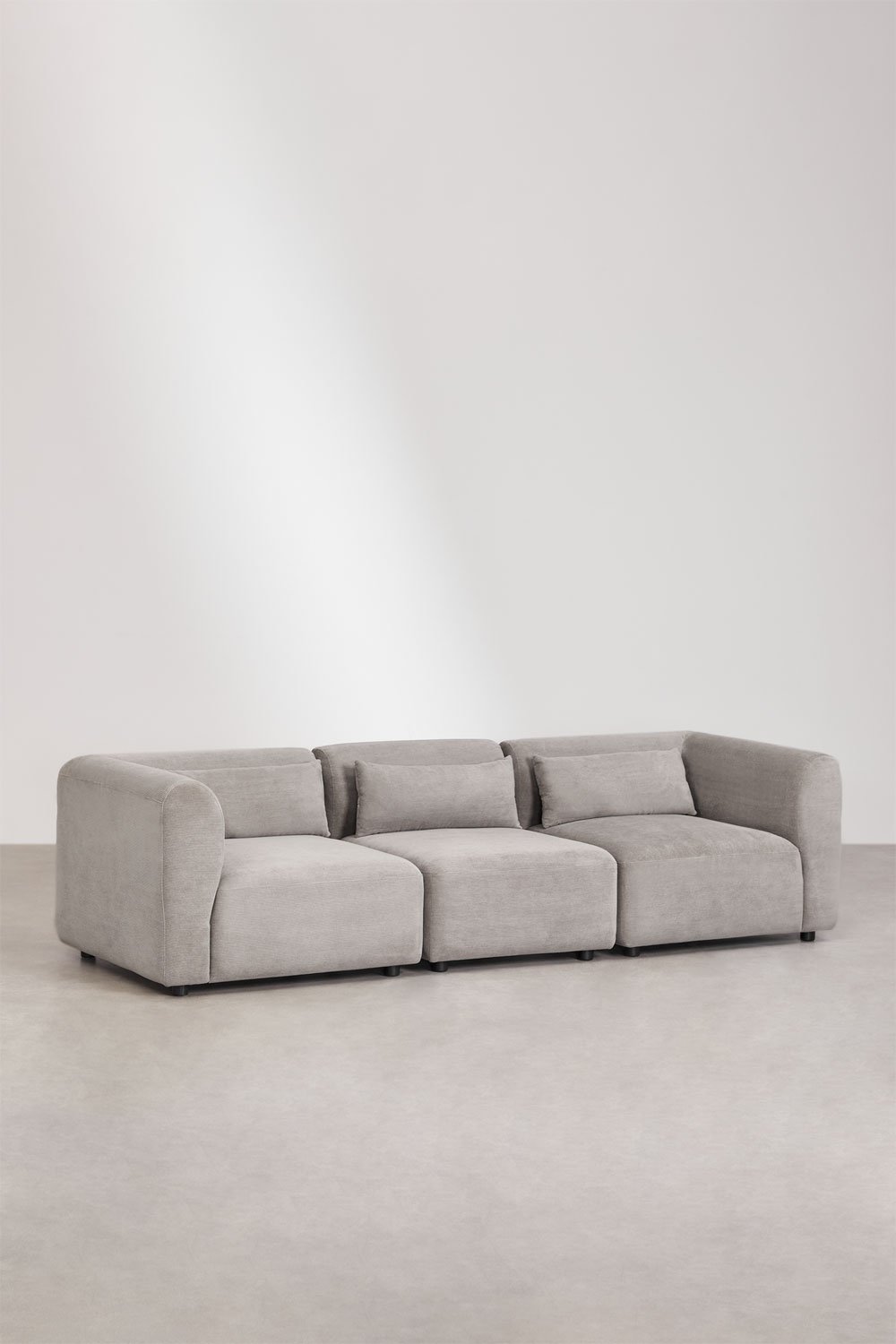 Sklum Conjunto De Salón Con Sofá Modular De 3 Piezas Sillón Y Puff Fogler