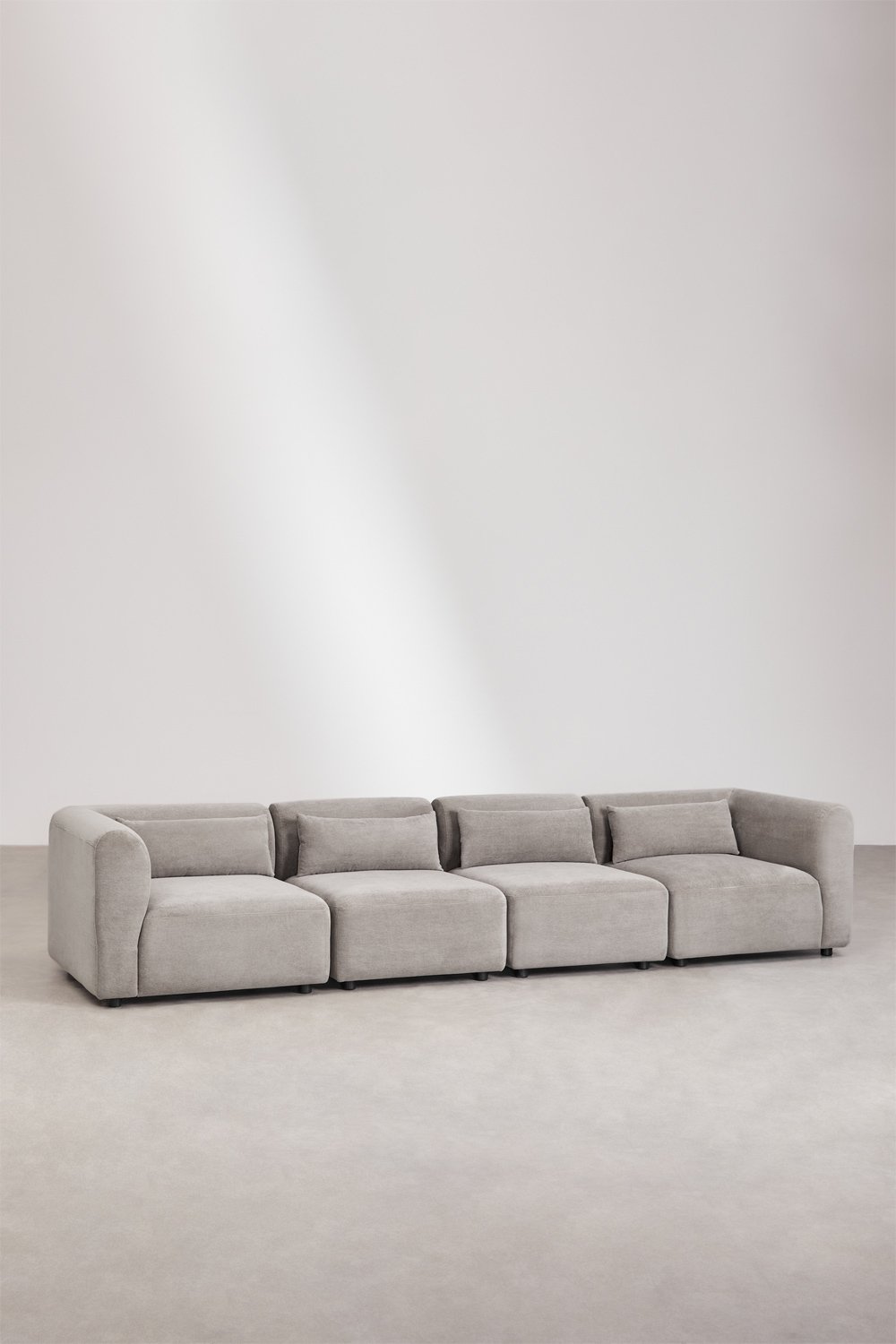 Sklum Conjunto De Salón Con Sofá Modular De 4 Piezas Sillón Y Puff Fogler