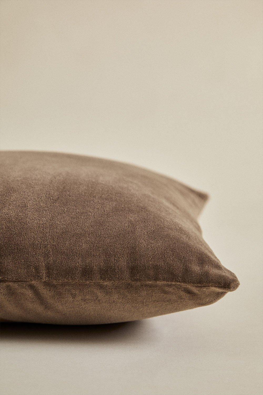 Sklum Coussin Carré En Velours De Coton (40x40 Cm) Enid