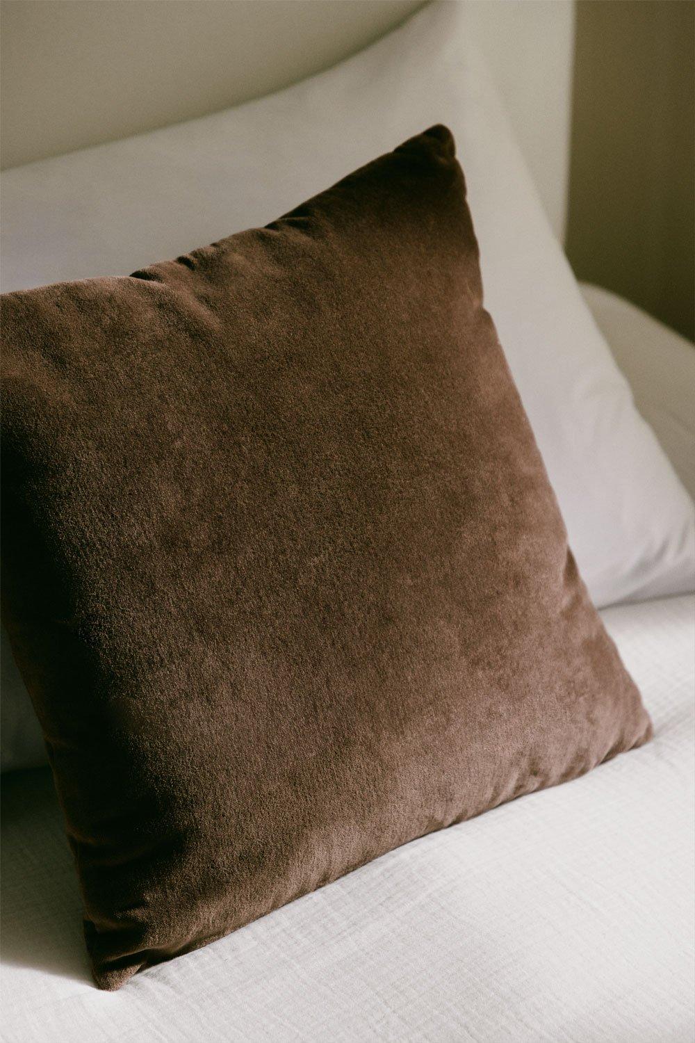 sklum Coussin carré en velours de coton (40x40 cm) Enid