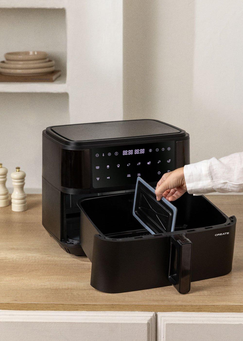 Sklum CREATE - AIR FRYER DUAL - Airfryer Zonder Olie 10 L Met Scheidingssysteem