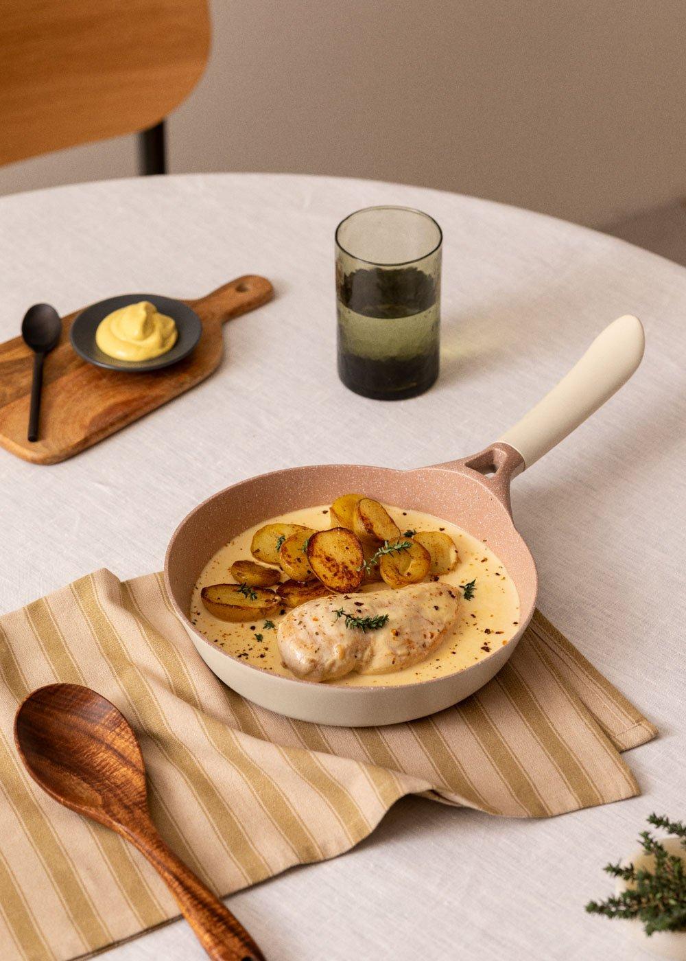 Sklum CREATE - Batería De Cocina 3 Sartenes PAN STUDIO De Aluminio Fundido Y Asa De Baquelita