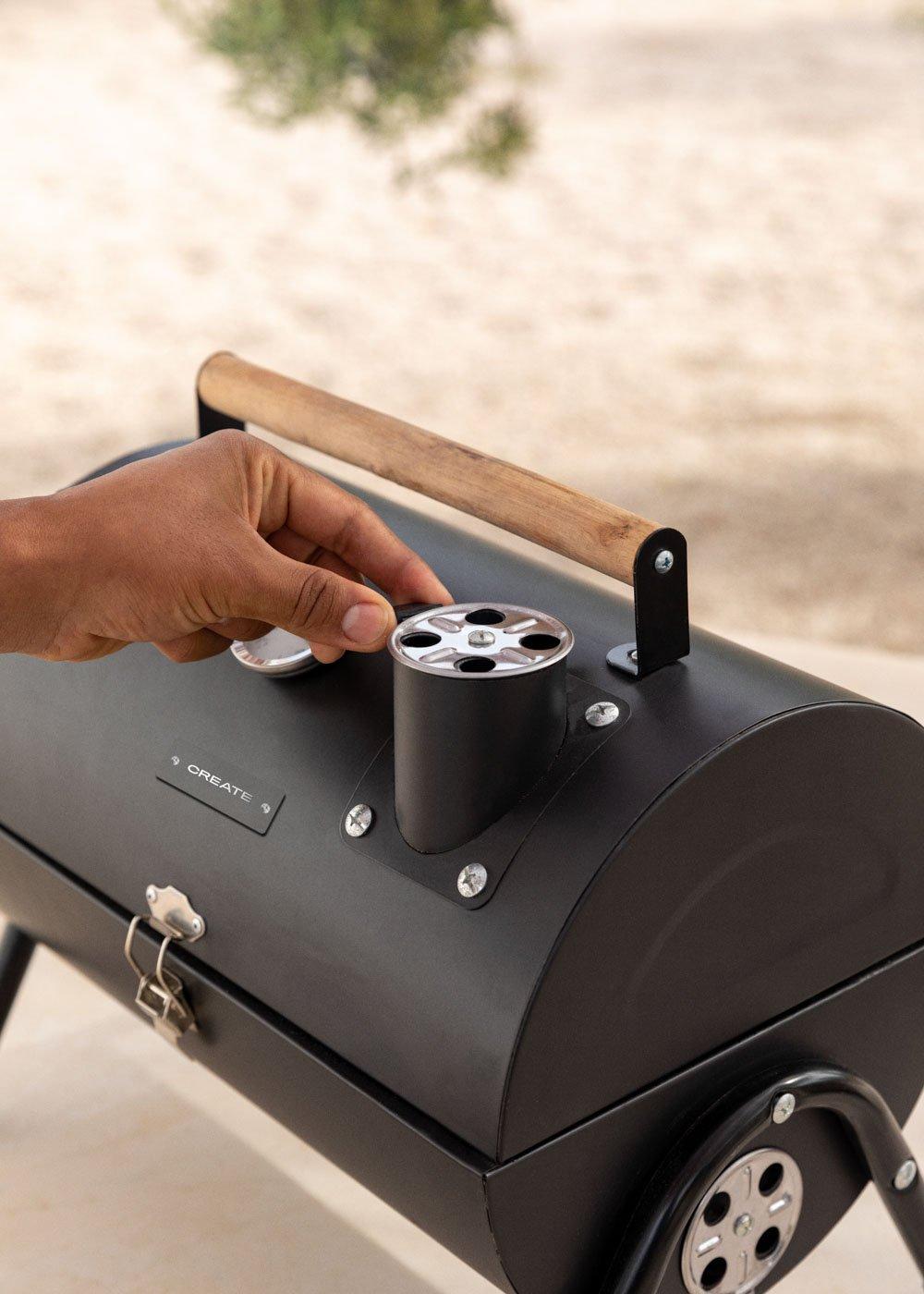 Sklum CREATE - BBQ SMOKEY COMPACT - Kompaktowy I Przenośny Grill Z Wędzarnią Na Węgiel Drzewny