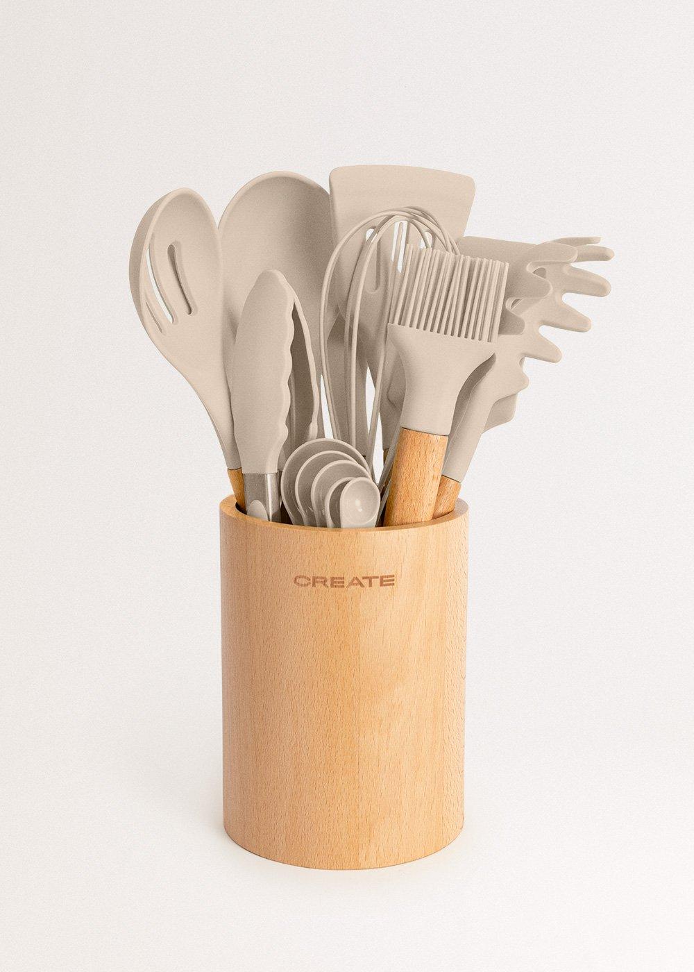 sklum CREATE - KITCHENWARE STUDIO - Silicone en houten keukengerei