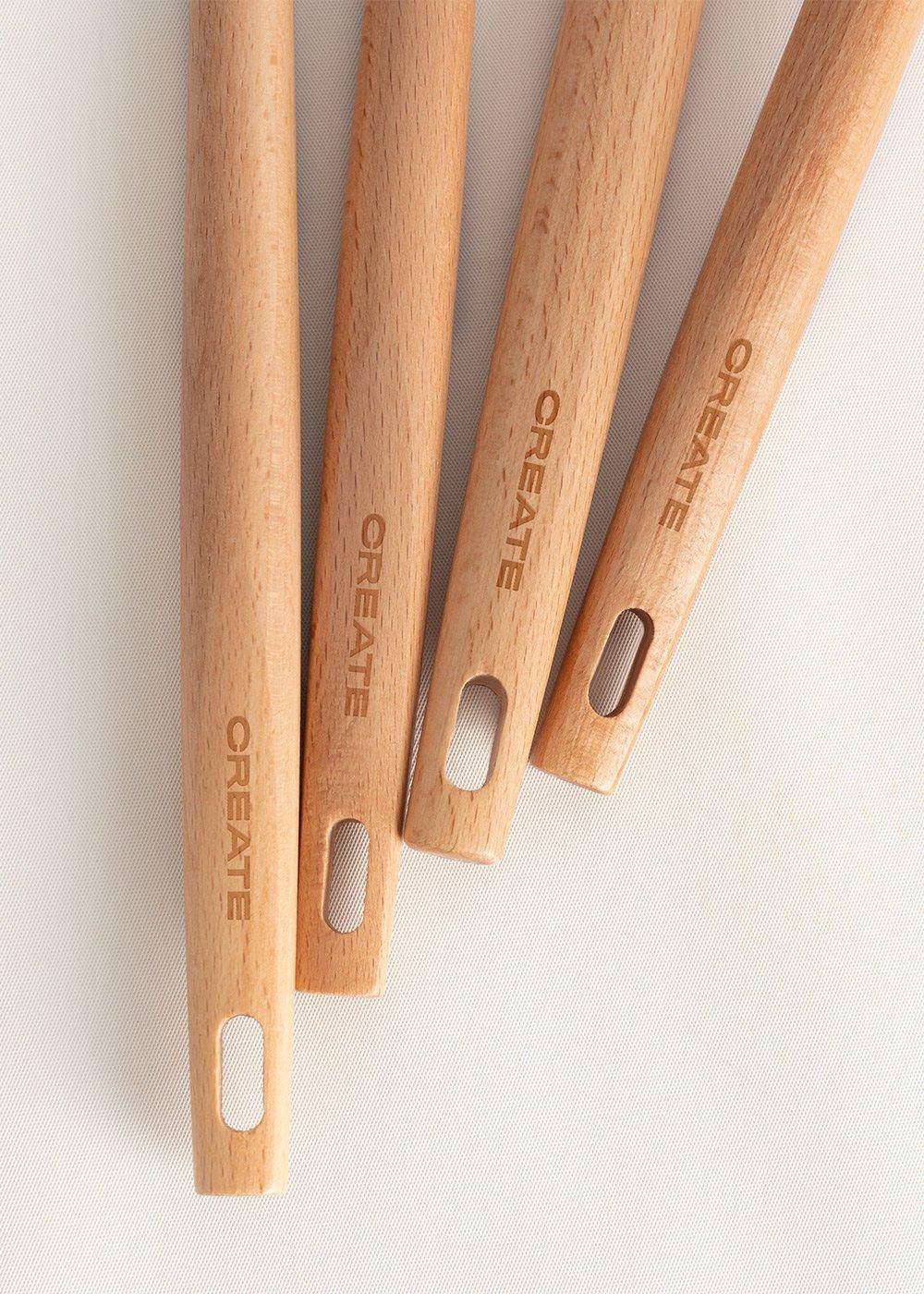 Sklum CREATE - KITCHENWARE STUDIO - Utensilios De Cocina De Silicona Y Madera
