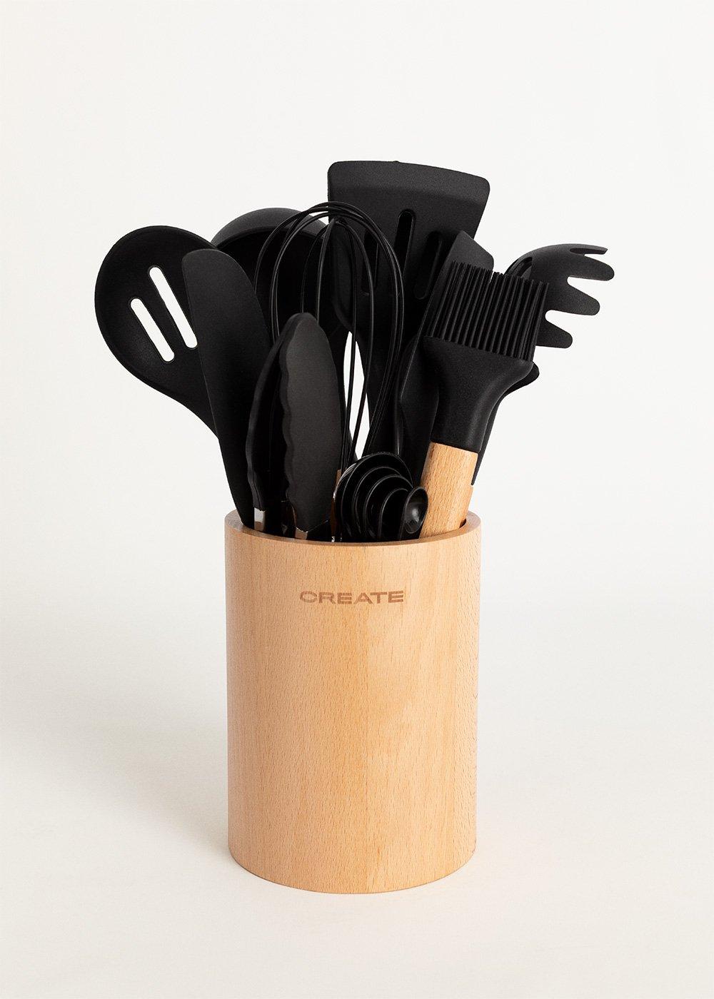 sklum CREATE - KITCHENWARE STUDIO - Utensilios de cocina de silicona y madera