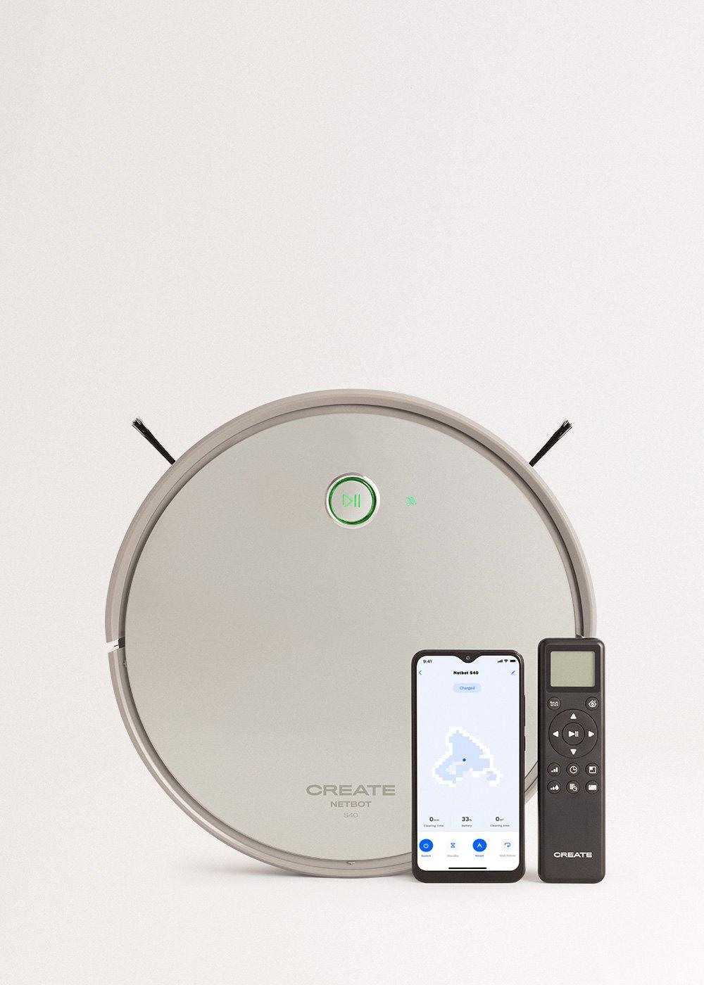 Sklum CREATE - NETBOT S40 - Robot Aspirador Friegasuelos Inteligente 4000 Pa