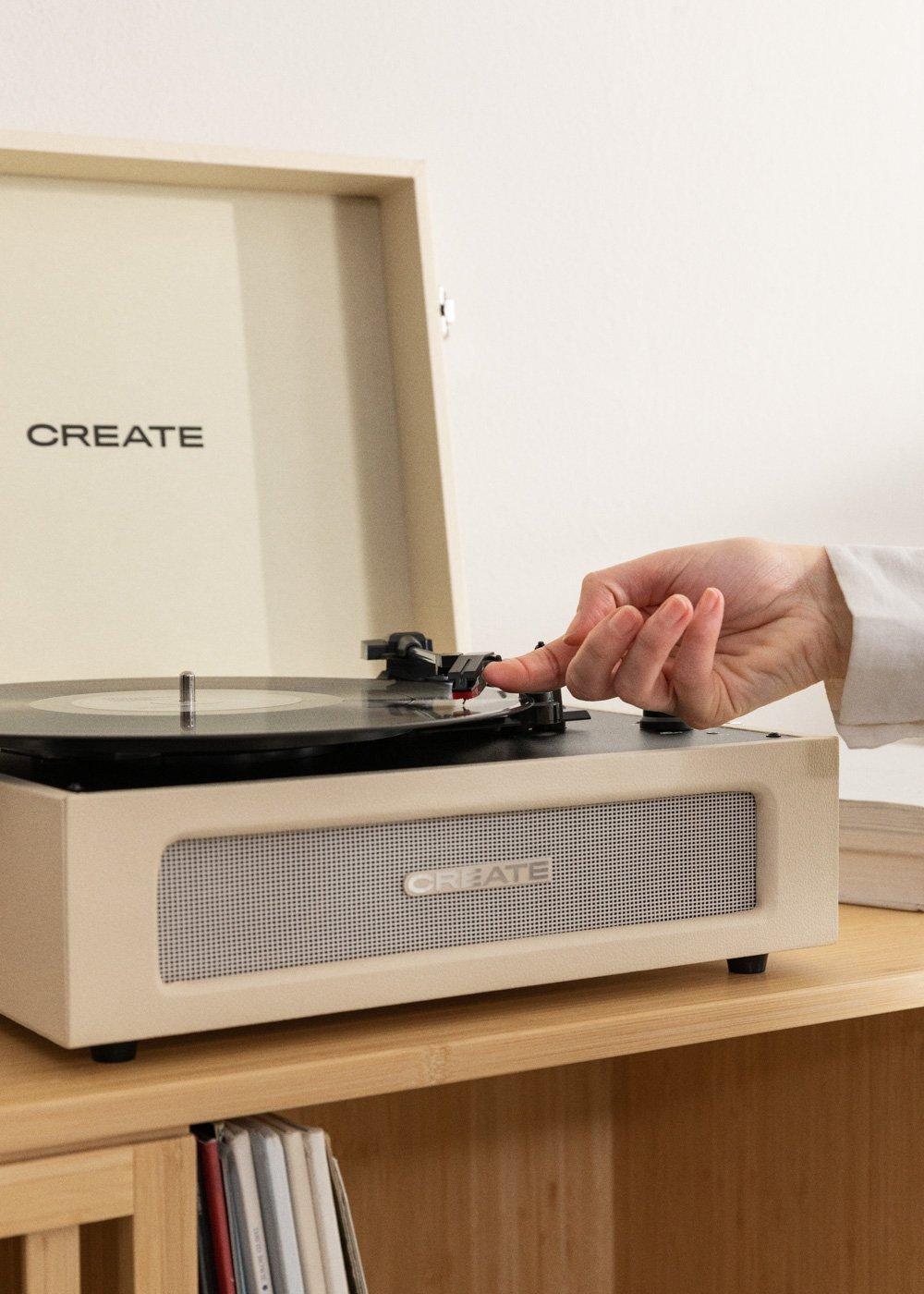 Sklum CREATE - RECORD PLAYER COMPACT - Tocadiscos Retro Con Bluetooth USB SD MicroSD Y MP3