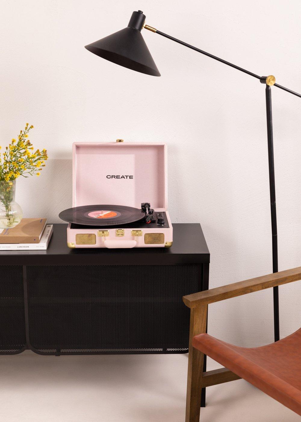 sklum CREATE - RECORD PLAYER POP - Przenosny gramofon w formie walizki z Bluetooth USB SD MicroSD i MP3