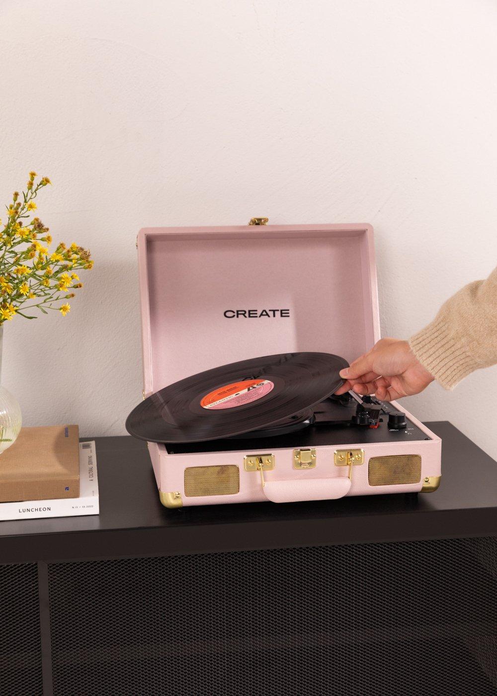 Sklum CREATE - RECORD PLAYER POP - Tourne-disque Portable Avec Bluetooth USB SD MicroSD Et MP3